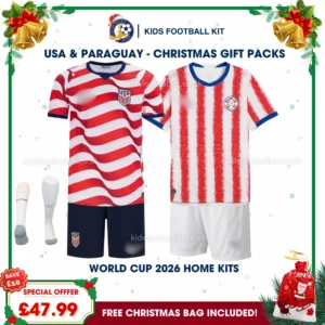 USA and Paraguay World Cup 2026 Gift Pack – Home Kids Football Kit