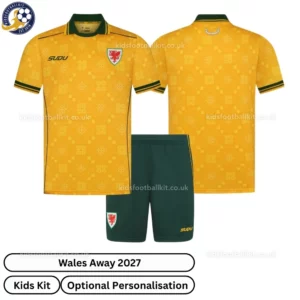 Wales Away Kids Kit 2027 -Over view
