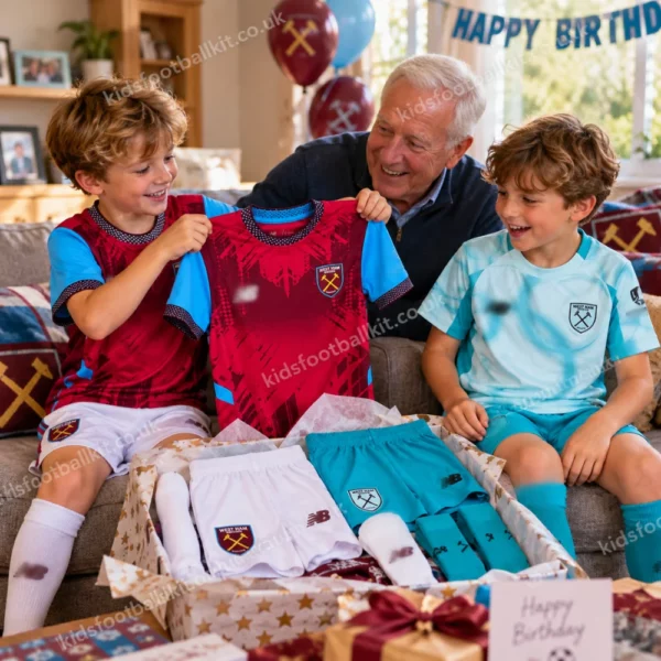 West ham united home and third kids kit 26_27 gen AI