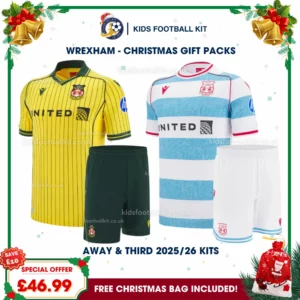 Wrexham Gift Pack – Away and Third Kids Football Kit 2025/26 (No socks)