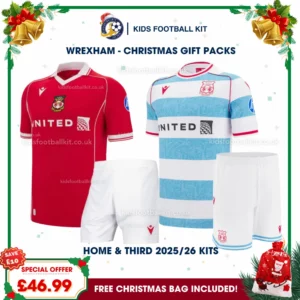 Wrexham Gift Pack – Home and Third Kids Football Kit 2025/26 (No socks)