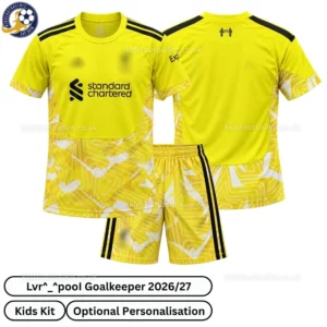 l-p Yellow Goalkeeper Kids Kit 26_27 No socks - Overview