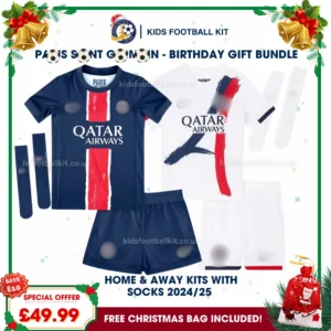 p-g Gift Pack – Home & Away Kids Football Kit 2024_25 (With Socks)
