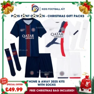 p-g Gift Pack – Home and Away Kids Football Kit 2025_26 (With socks)