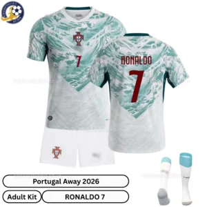 portugal away adult kit 2026-over view-RONALDO 7-with socks