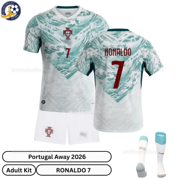 portugal away adult kit 2026-over view-RONALDO 7-with socks