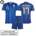 sweden away kids kit 2026-over view-Gyökeres 17
