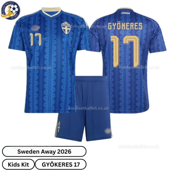 sweden away kids kit 2026-over view-Gyökeres 17
